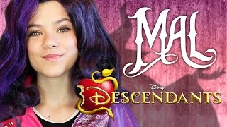 DISNEY DESCENDANTS MAL MAKEUP TUTORIAL  KITTIESMAMA [upl. by Aillemac480]