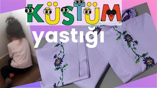 KÜSTÜM YASTIK DİKİMİ  Kanaviçeli Yastık Kılıfı Kesimi Dikimi [upl. by Pesek388]