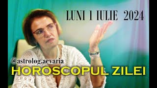 LUNI 1 IULIE 2024 ☀♋ HOROSCOPUL ZILEI cu astrolog Acvaria 🌈 [upl. by Ityak]