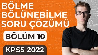 10 KPSS Matematik  Bölme Bölünebilme Soru Çözümü 1 [upl. by Albers]