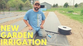 Installing Garden Drip Tape Irrigation System Preparing for Summer [upl. by Orrin]