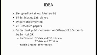 NarrowBicliques Cryptanalysis of Full IDEA [upl. by Earahs]