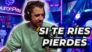 Auronplay haciendo si te ríes pierdes [upl. by Schalles]