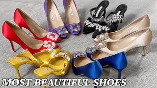 DESIGNER SHOE COLLECTION amp TRY ON  Manolo Blahnik Jimmy Choo Amina Muaddi  Mel in Melbourne [upl. by Atnom]