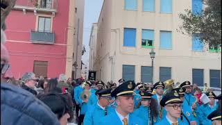 Processione Misteri di Trapani 2024 la ferita al costato banda Castelvetrano [upl. by Nohsav902]