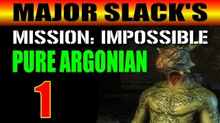 Skyrim PURE ARGONIAN BUILD Walkthrough  Part 1 Lets Settle This Matter Player Major Slack [upl. by Lyrahs]