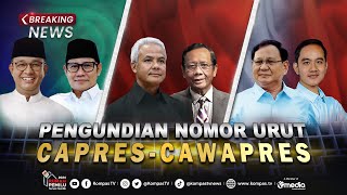 BREAKING NEWS  Pengundian dan Penetapan Nomor Urut CapresCawapres Pemilu 2024 [upl. by Anesuza]