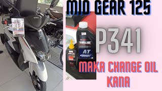 PAANO MAG Change oil at gear oil Ng MiO gear 125 tutorial magkano Ang gastos😍 [upl. by Ahsekad]