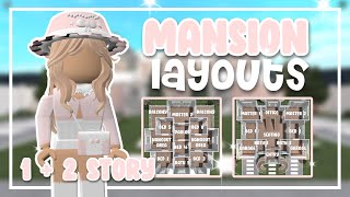 1 amp 2 Story Bloxburg Family Mansion Layouts No Large Plot  Roblox [upl. by Florinda]