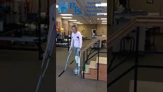 Tip Tuesday Ascendingdescending Stairs with Crutches [upl. by Nagap352]