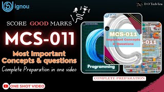 MCS 011 Complete Preparation in one video  MCS 11 Important Questions  One Shot  imps [upl. by Drarreg]