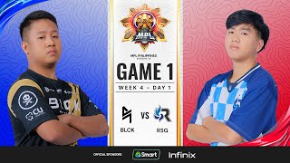 MPL PH S13  W4D1  BLCK vs RSG  GAME 1 [upl. by Nylehtak]