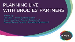 Planning Live with Brodies Partners [upl. by Batish]