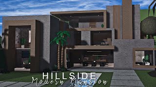 Bloxburg Hillside Modern Mansion 100k  NO LARGE PLOT  BLOXBURG Roblox [upl. by Nesnar]