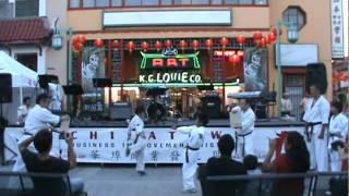 Wakuya Hino Yamaki Karate Performance  Chinatown [upl. by Jenei]