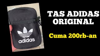 UNBOXING TAS ADIDAS ORIGINAL CUMA 200RB Adidas Trefoil Festival Bag  Black [upl. by Meece905]