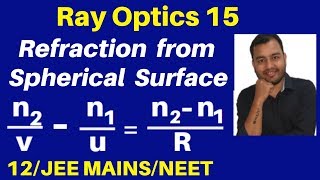 Ray Optics 15  Refraction from Spherical Surfaces  Formula  Derivation and Numericals JEENEET [upl. by Eem]