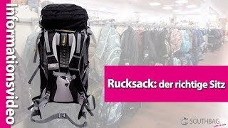 Rucksack Der richtige Sitz eines Rucksacks [upl. by Zetnod719]