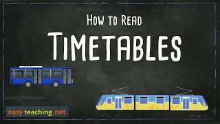 How to Read Timetables  Maths Education  EasyTeaching [upl. by Carmena126]