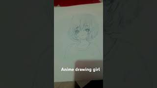 Anime drawing girl short video drawingshortvideo shotefeed trendingshort 😐😍😍😍😍 [upl. by Etnuhs142]