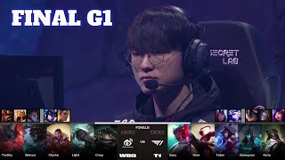 WBG vs T1  Game 1  Grand Finals LoL Worlds 2023  T1 vs Weibo Gaming  G1 full [upl. by Syla325]