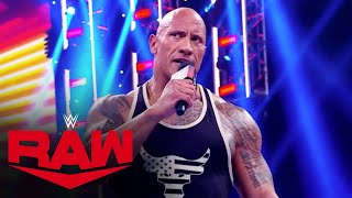 The Rock makes a surprise return to Raw Raw highlights Jan 8 2024 [upl. by Delos]