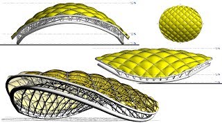 BIM  Revit 3D Organic Form 04 Tensile Structure [upl. by Cartwright]