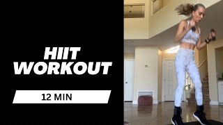 12 min HIIT  at home with dumbbell and ankle weights Series 73 Fourtwofitness [upl. by Gerstner]