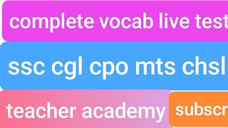 Vocab live 💥 [upl. by Kirsch]