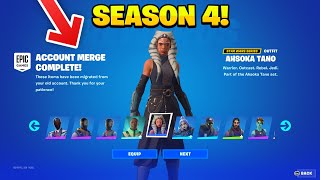 HOW TO MERGE FORTNITE ACCOUNTS Season 4 [upl. by Oam]