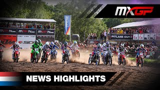 News Highlights  MXGP of The Netherlands 2023 MXGP Motocross [upl. by Nosretep]