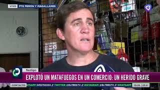 Explotó un matafuegos en un comercio [upl. by Krutz]