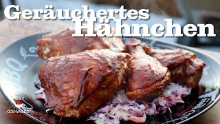 Geräuchertes Hähnchen mit Coleslaw  So muss BBQ schmecken [upl. by Richma]