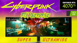 Cyberpunk 2077 at 5120x1440 RT Overdrive vs RT Ultra benchmark with RTX 4070 Ti [upl. by Amar]