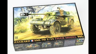 Unboxing Tiger Model 4635 Panhard AML90 Light Armoured Car 135 Español [upl. by Elleiad380]