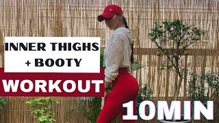 BOOTY amp INNER THIGS Workout  For Round Glutes and Slim Legs [upl. by Soiritos440]