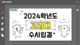 2024학년도 고려대 입시결과 1편 수시입결 [upl. by Artimid]