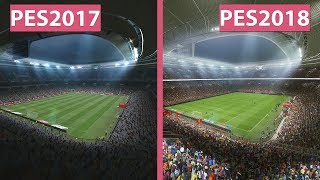 PES 2017 vs PES 2018 on PC – Graphics Comparison [upl. by Menedez]