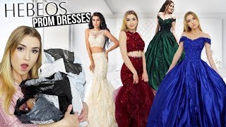 TRYING ON HEBEOS PROM DRESSES Amazing Dresses but shipping issue amp Giveaway [upl. by Oly]