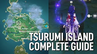 Unlocking Tsurumi Guide  A Particularly Particular Author Quest Genshin Impact 22 [upl. by Aleahcim]