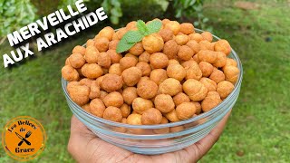 CROQUETTES AUX ARACHIDE  MERVEILLE AUX ARACHIDE  COATED PEANUTS  PEANUT BURGER [upl. by Aurore]