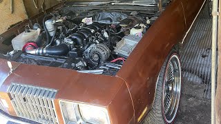 484l60e LS Swap in a 1978 Cutlass W Turn Down Dual Mufflers [upl. by Anrev]