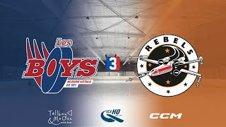 Les Boys v Rebels  Div 3  26th November  IceHQ Rec League ice hockey [upl. by Aibun]