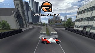 F1 1982 in rFactor  Detroit Street Circuit Turn Five Harpin with X360 Controller [upl. by Rratsal]