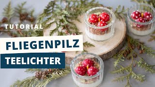 Fliegenpilz Teelichter selber machen  HerbstDIY Deko 2024  DistrEbution GmbH [upl. by Eckblad]