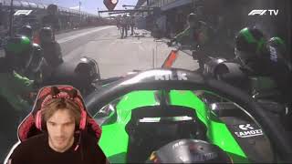 PEWDIEPIE REACTS TO BOTTAS PIT FAIL IN AUSTRALIAN GRAND PRIX shorts [upl. by Anelrahs]