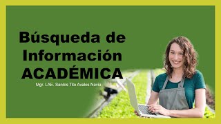 🔴Cómo buscar Información Académica  Proyecto de Grado Agronomía [upl. by Flo108]