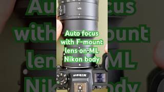 Auto focus on your Nikon mirrorless wFmount lenses nikon nikonphotography vintagelenses [upl. by Ariaj]