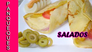 RECETA de PANQUEQUES SALADOS  Muy fácil [upl. by Albion202]