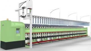 Rieter F15  F35 Roving frame doffing process original animations rieter rovingframemachine [upl. by Harvey]